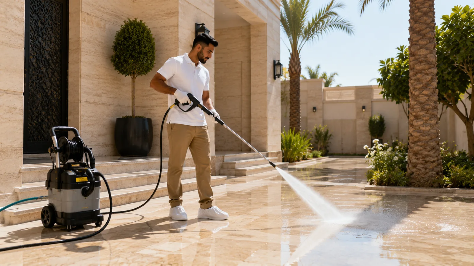 تنظيف الأسطح الخارجية