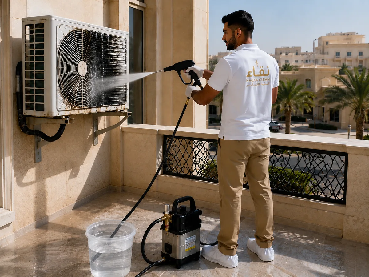 تنظيف الوحدات الخارجية للمكيفات